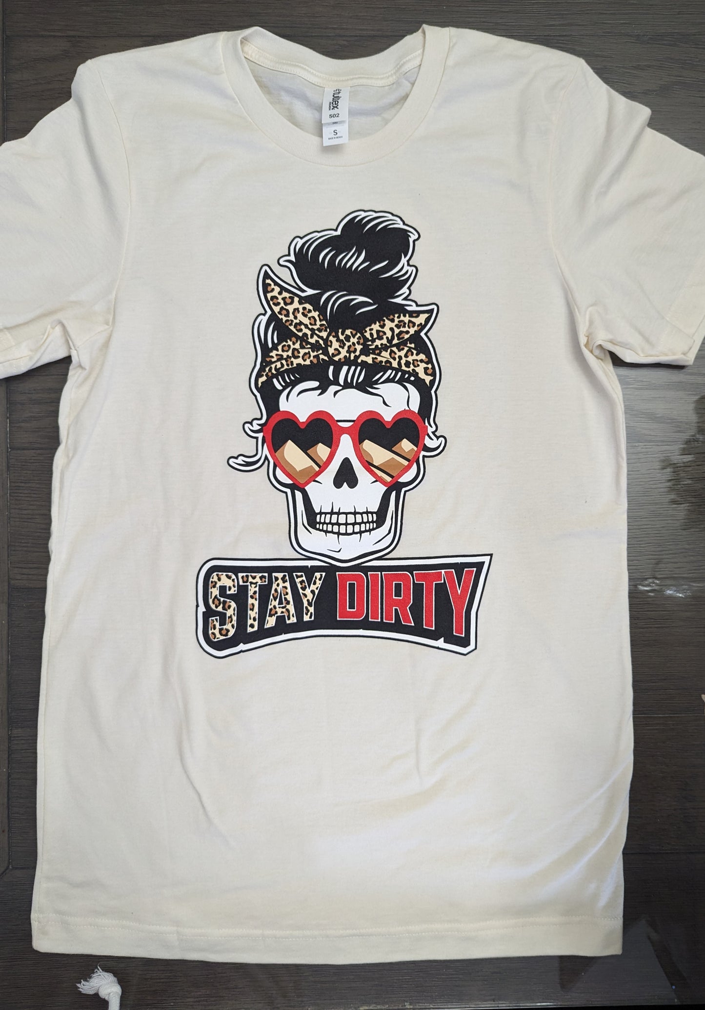 Womens Skull - Stay Dirty - T-Shirt