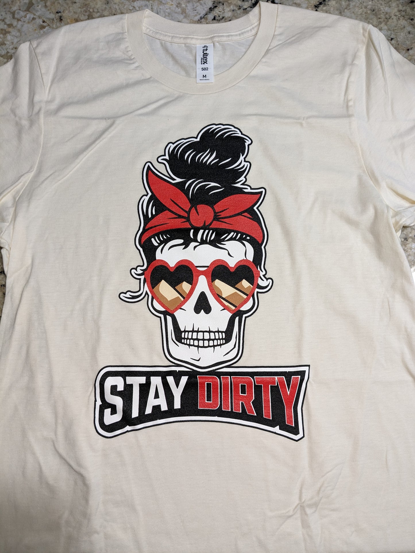 Womens Skull - Stay Dirty - T-Shirt