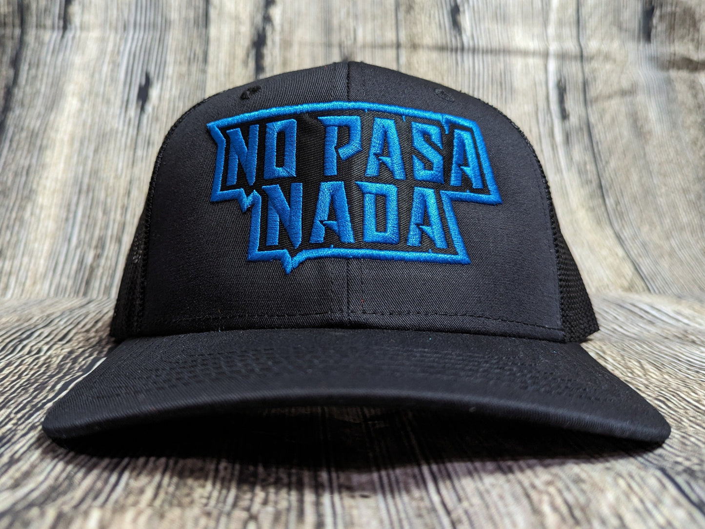 No Pasa Nada Blue - Snapback Mesh Hat - Curved Bill