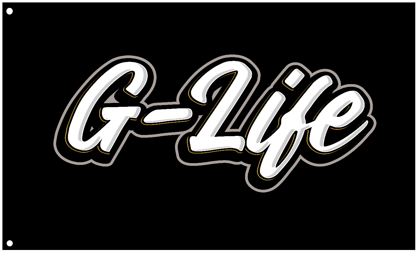 G-Life Cursive - Whip Flag 2'x3'