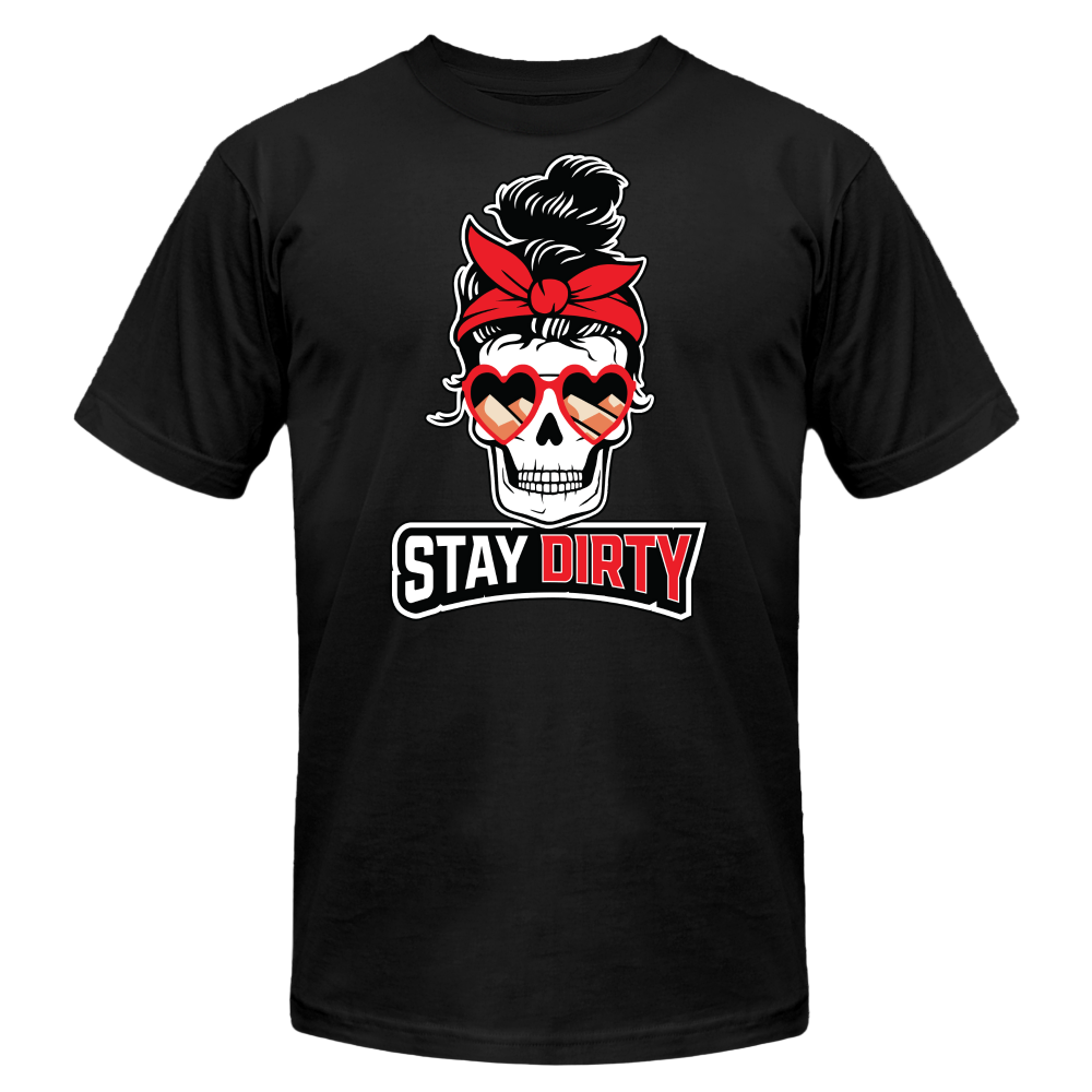 Womens Skull - Stay Dirty - T-Shirt