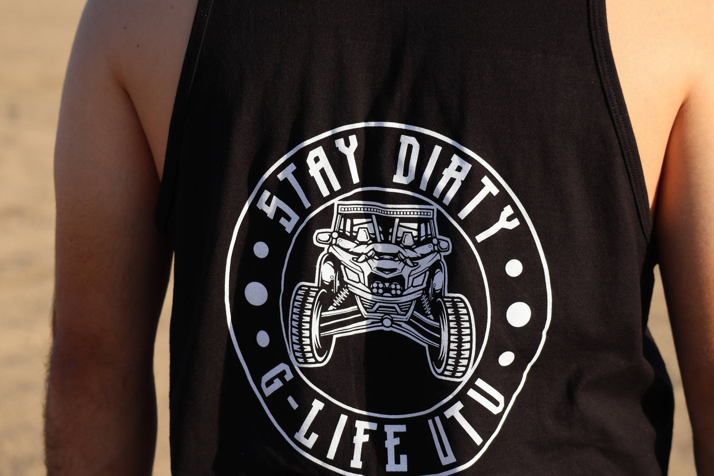 STAY DIRTY Circle Tank Top - Black - G Life UTV Shop Parts