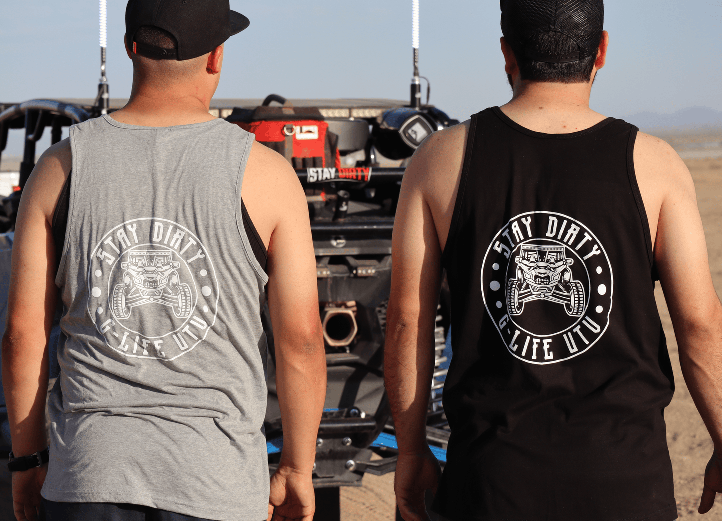STAY DIRTY Circle Tank Top - White - G Life UTV Shop Parts