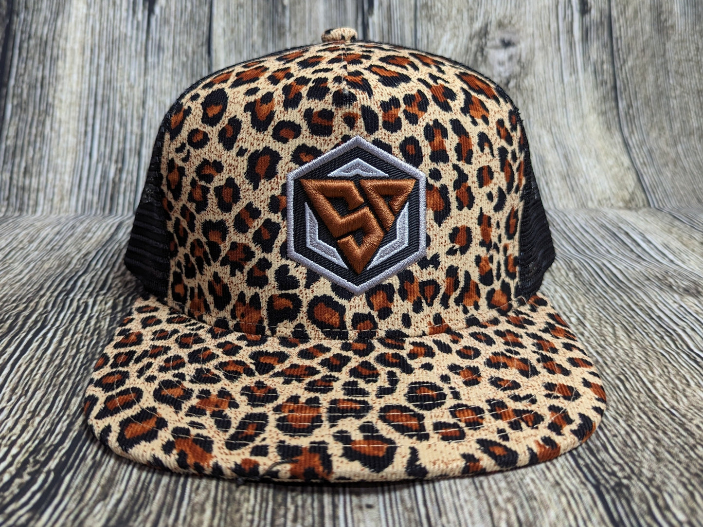 SD Logo - Leopard Print Snapback Hat V1