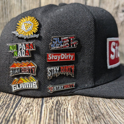 Enamel Lapel Pin - Stay Dirty Sun Flower- Hat/Shirt