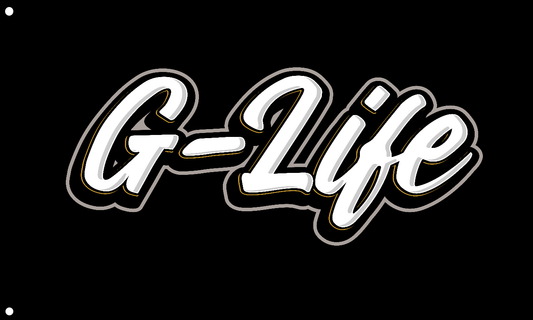 G-Life Cursive - Whip Flag 2'x3'
