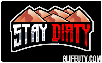 Stay Dirty with Dunes - Whip Flag 12"x18"