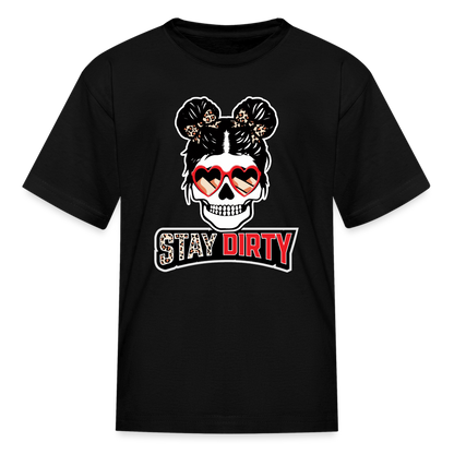 Girls Skull - Stay Dirty - Toddler & Youth Shirt