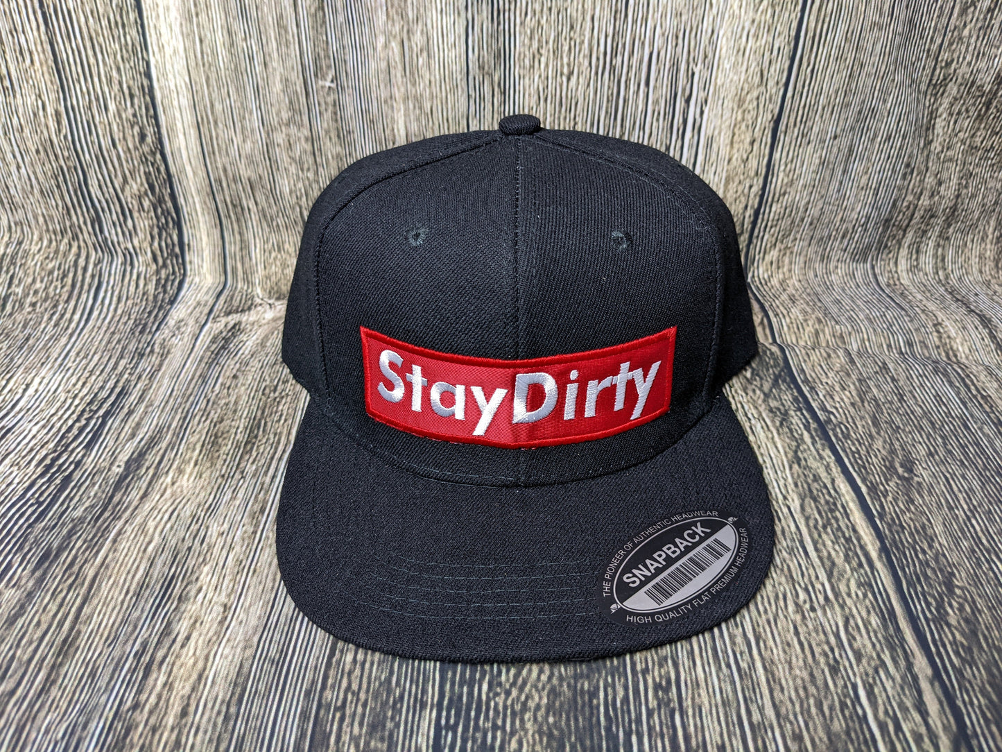 Stay Dirty - Black/Red Snapback Hat