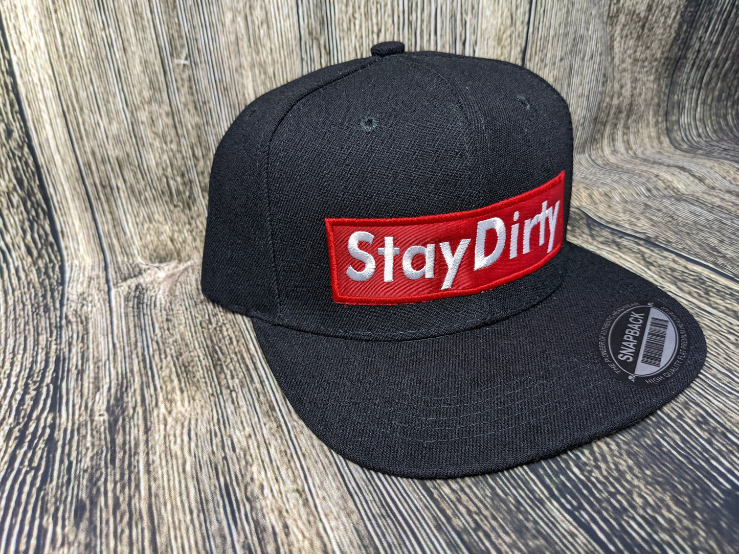 Stay Dirty - Black/Red Snapback Hat