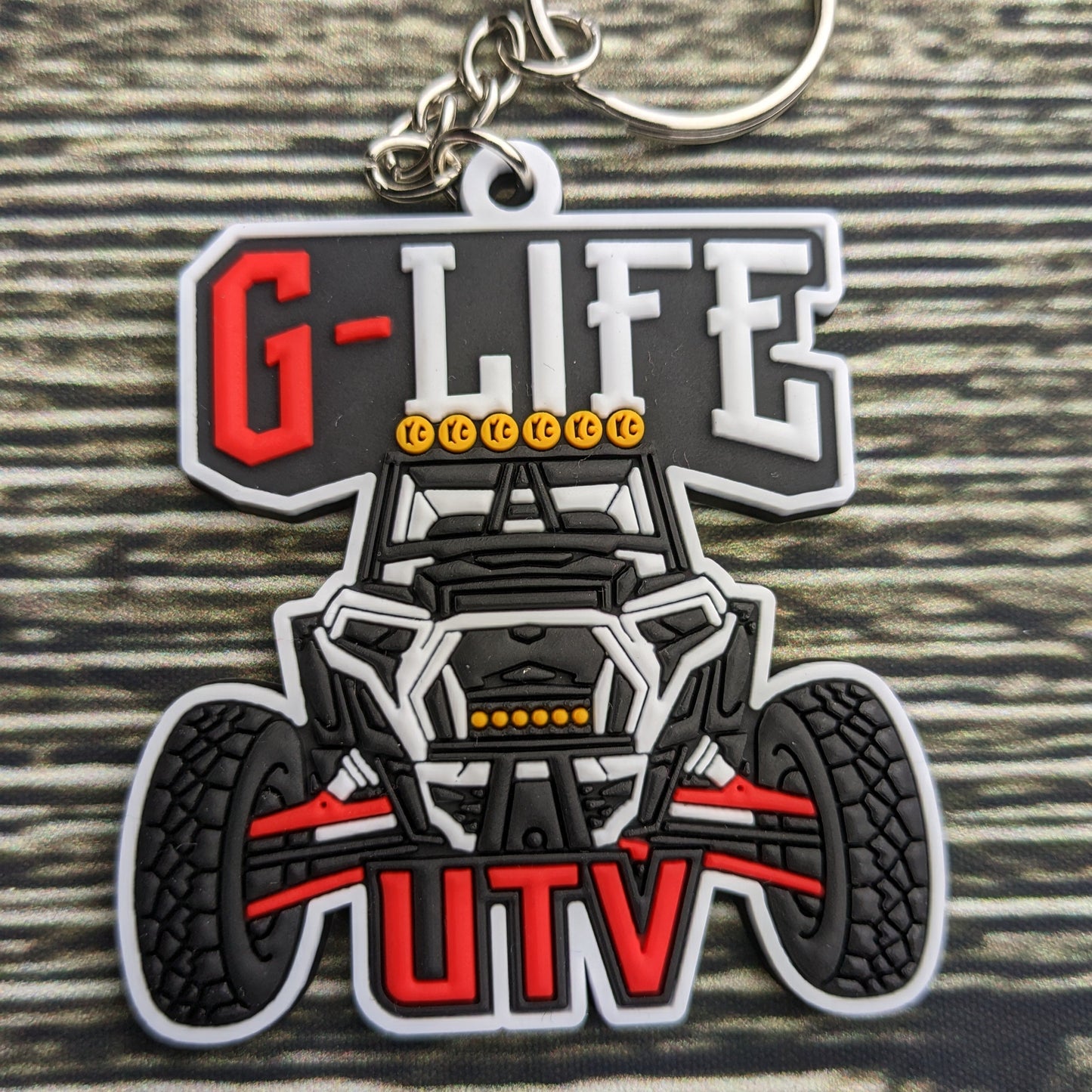 G Life UTV - Key Chain - Polaris RZR - Grey